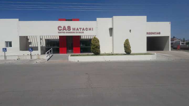Fotografia tomada fuera de Centro Avanzado de Salud Matachi - Hospital en Matachí, Chih.
