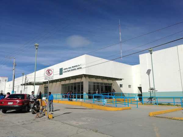 Fotografia tomada fuera de Hospital IMSS - BIENESTAR No. 1 “San Felipe Ecatepec” - Hospital de maternidad en San Cristóbal de las Casas, Chis.