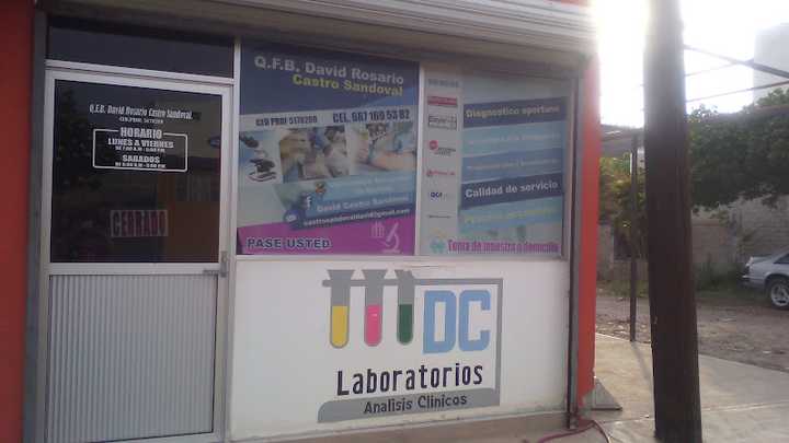 Fotografia tomada fuera de Lab David Castro - Hospital en Sinaloa de Leyva, Sin.