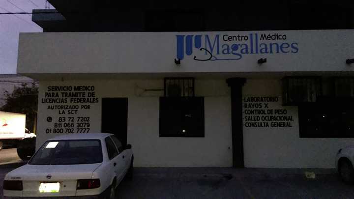Fotografia tomada fuera de Centro Medico Magallanes, Renovacion Examen Medico SCT Para Marinos Mercantes Y Sub Alternos - Hospital en Cdad. Apodaca, N.L.